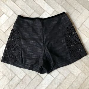 REFORMATION HIGH WAIST LACE SHORTS SM